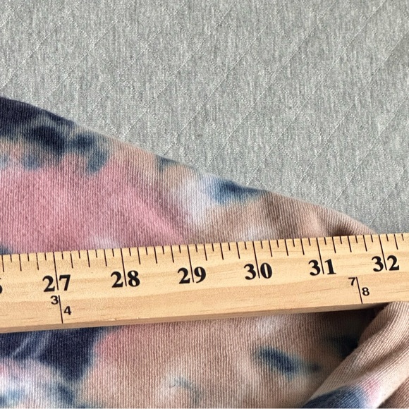 Victorias Secret Pink Cowl Sweater Varsity Large Ensign Beige Tie Dye Sz Large - Picture 7 of 15